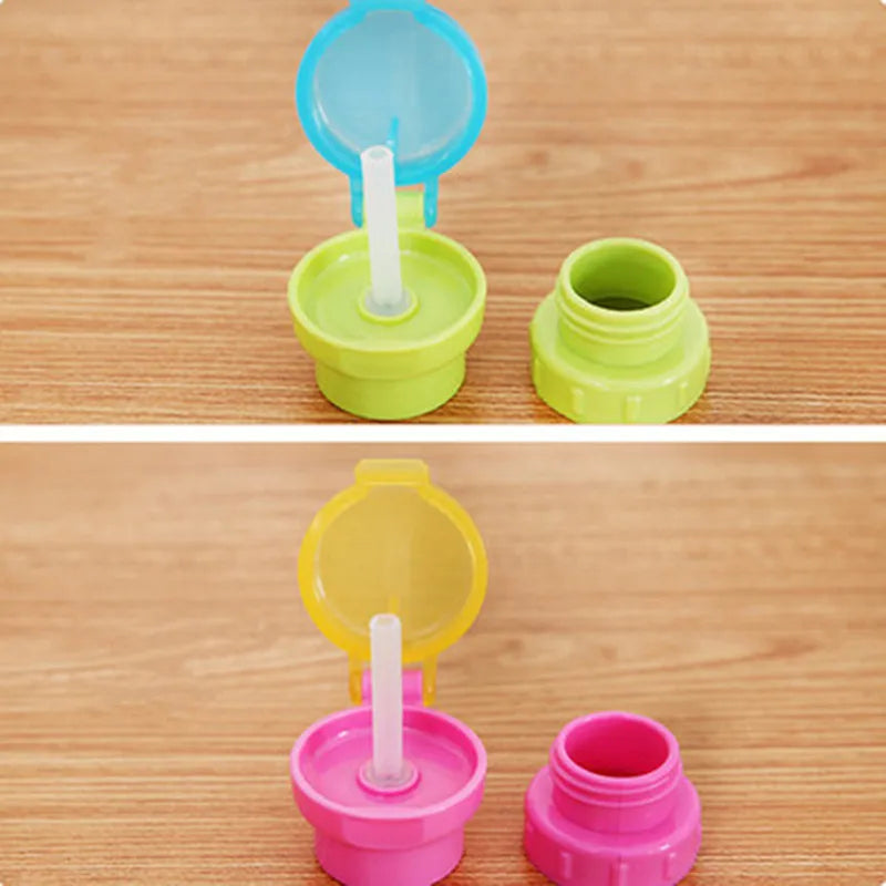Water Bottle Twist Cover Cap with Straw For Kids