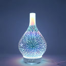 3D Glass Vase Aroma Essential Oil Diffuser With 7 Color LED Night Light.