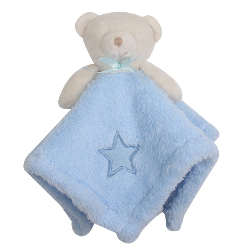 furry soft Baby stuffed animal soothing blanket.