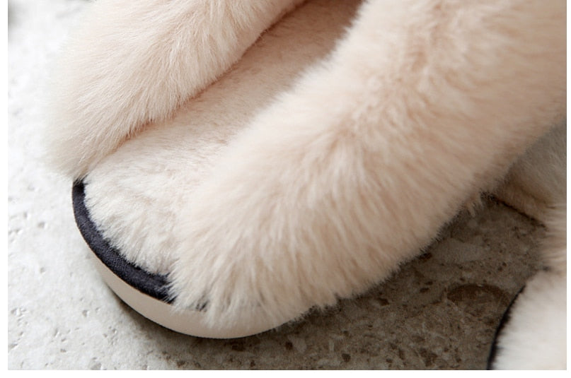 JIANBUDAN Plush Lightweight soft comfortable warm slippers.