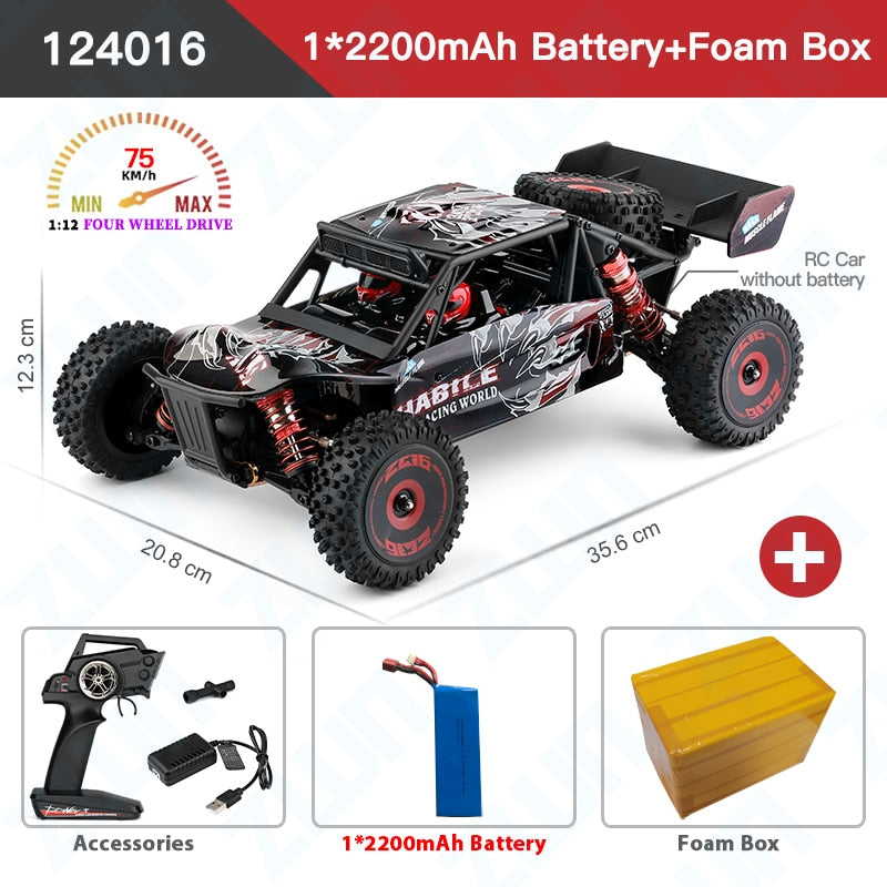 Remote Control Electric High Speed Off-Road Drift  124017 124016 2.4G RC Car 1:14 4WD 75KM/H