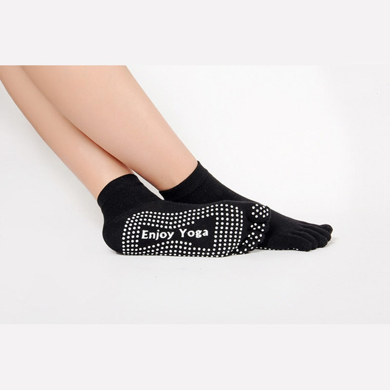 Women's Anti-Slip Five- Toe Yoga Socks.