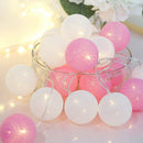 LED Cotton Ball Garland Party Lights.