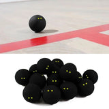 Rubber Squash Ball With Two-Yellow Dots For Low Speed Training.