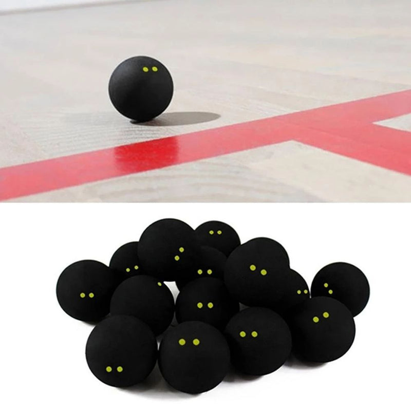 Rubber Squash Ball With Two-Yellow Dots For Low Speed Training.