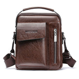 WEIXIER Men's Crossbody Multi-function Leather Bag.