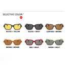 Zilead Vintage UV Protection, Clear Lens, Ultra-Light Square Frame Sunglasses.