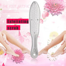 Stainless steel pedicure file.  Removes callus and exfoliates your feet.