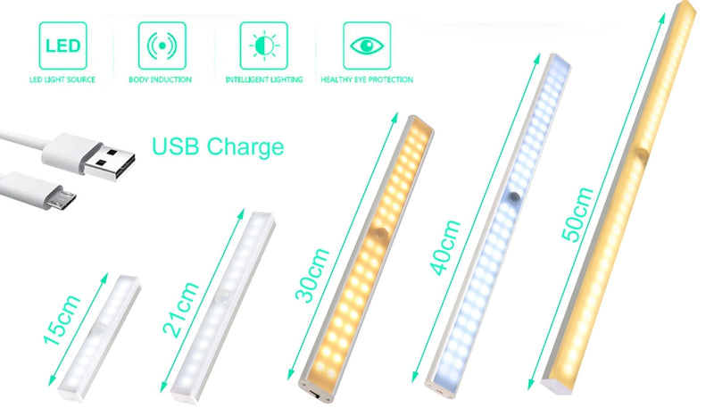 Motion Sensor Wireless LED Night Light.  Great for under counters in the kitchen, closets and staircases.