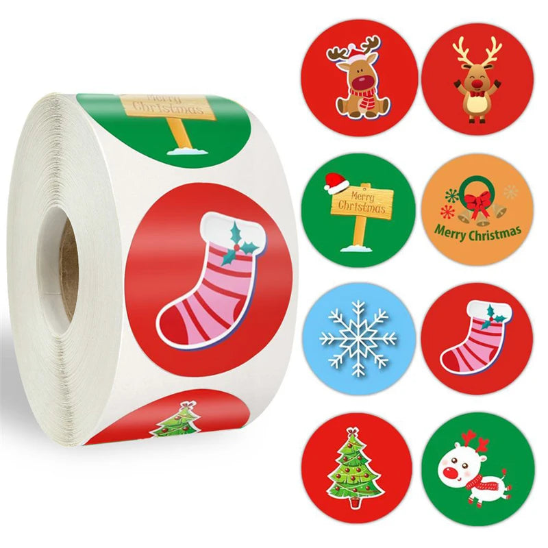 Merry Christmas/Holiday Envelope, Gift Bag And Invitations Stickers.