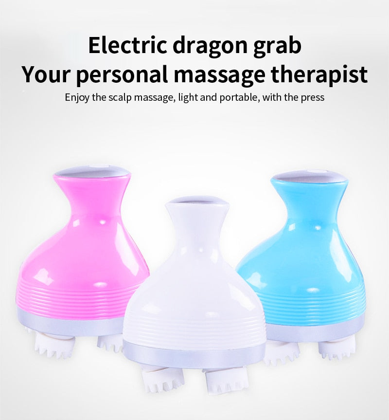 Wireless Waterproof Scalp Massage With Vibrating Deep Tissue Kneading.