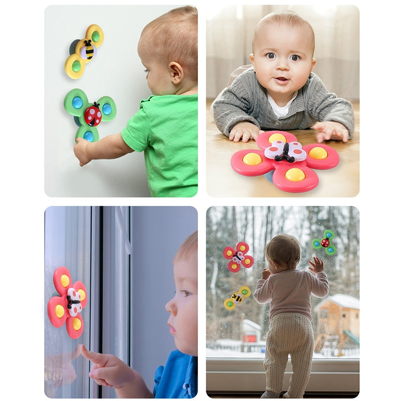 1pcs Cartoon Fidget Spinner.  Educational toy as well as rattle toy.