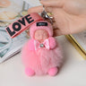 Pompom Cute Fluffy Plush Doll Keychains.