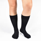 6 Pairs Men's Black Cotton Dress Socks.