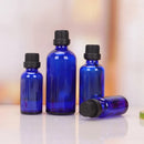 Refillable 5-100ML Blue Glass Bottle With Dropper For Liquid Essential Oils