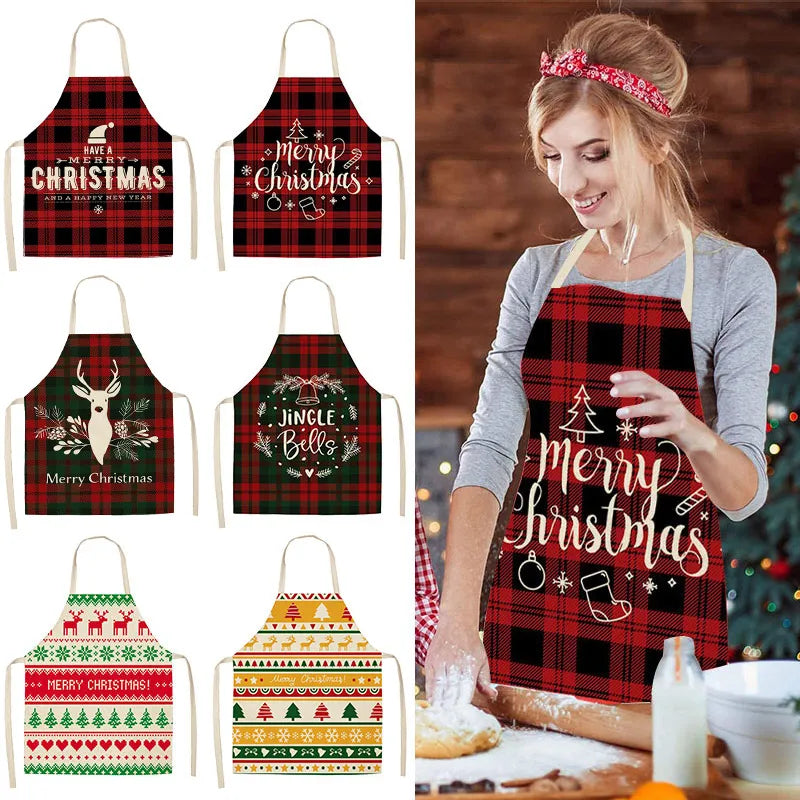 Christmas Linen Aprons
