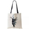 Linen Cat Printed Tote Bags.