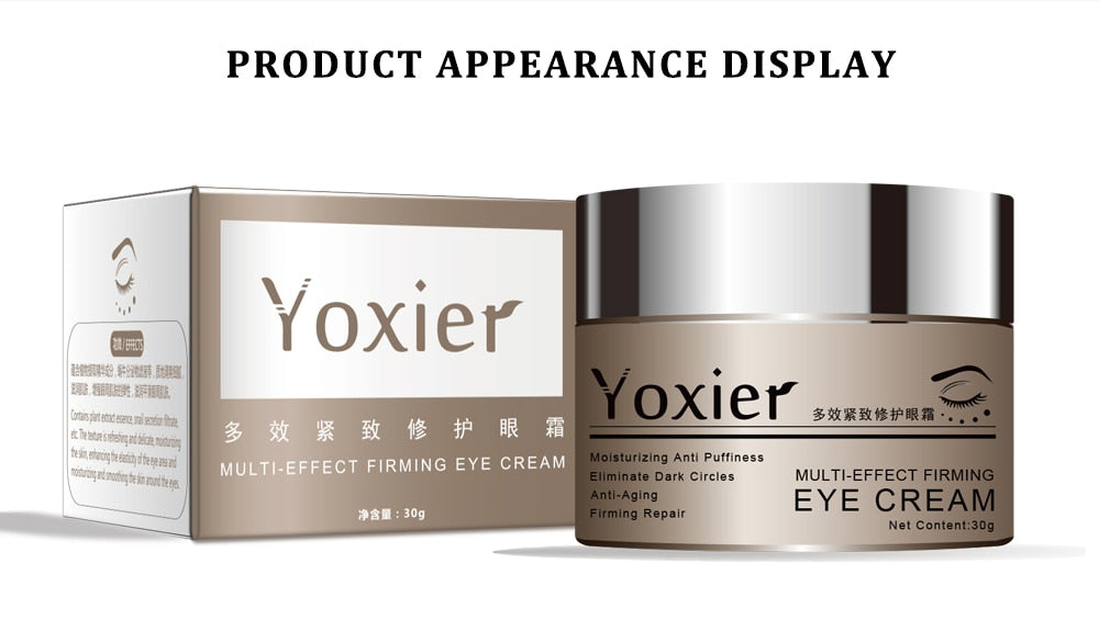 Yoxier Anti-Aging Eye Moisturizing Cream For Fine Dark Lines, Dark Circles and Moisturizer to Firm and Repair skin.