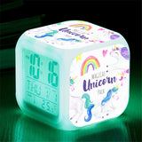 LED digital unicorn alarm clock and light.