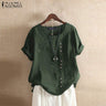 ZANZEA Women's Casual Cotton Long Sleeve Shirts.