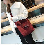 Women Corduroy Shoulder/Crossbody Bag.