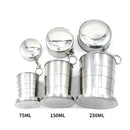 75,150 Or 250ML Stainless Steel Folding Cup.