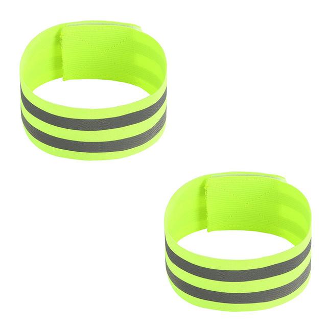 Safety Elastic Reflector Bands That Can Strap around your Ankle And Legs When Jogging.