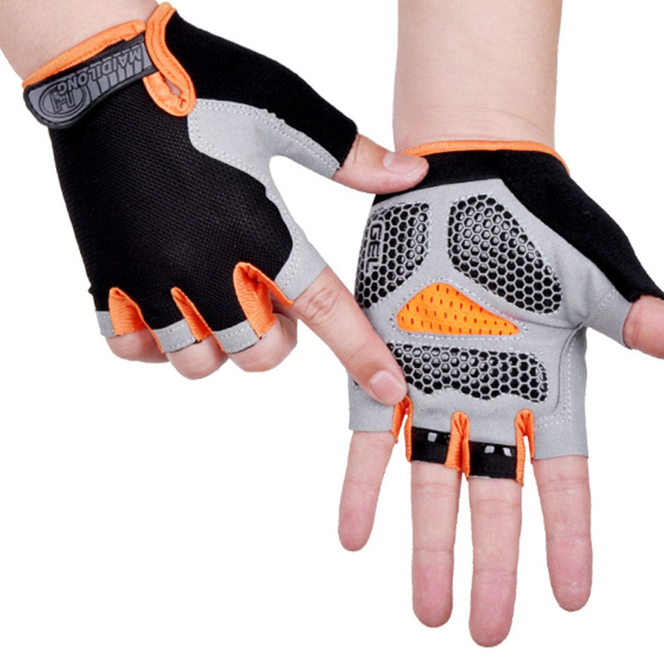 Anti-slip, Anti-sweat, Breathable Half Finger Sports Gloves for Men and Women.