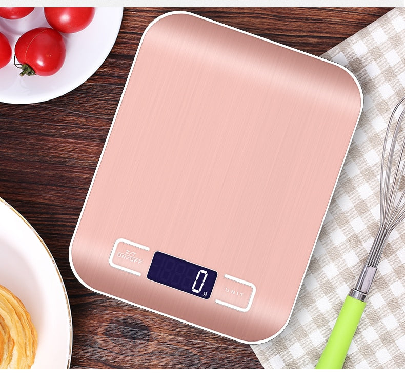 Stainless Steel LCD Digital kitchen weigh Scales 5kg 10kg/1g.