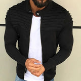 Men's  Long Sleeve Zipper Front Casual Sports Jacket