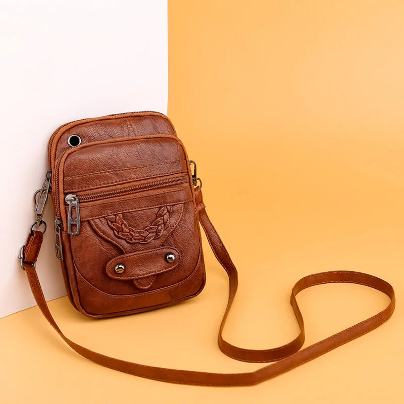 Women's Soft Leather Crossbody Shoulder Bag