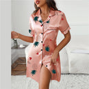 Women's Silk Satin Shirt Loungewear