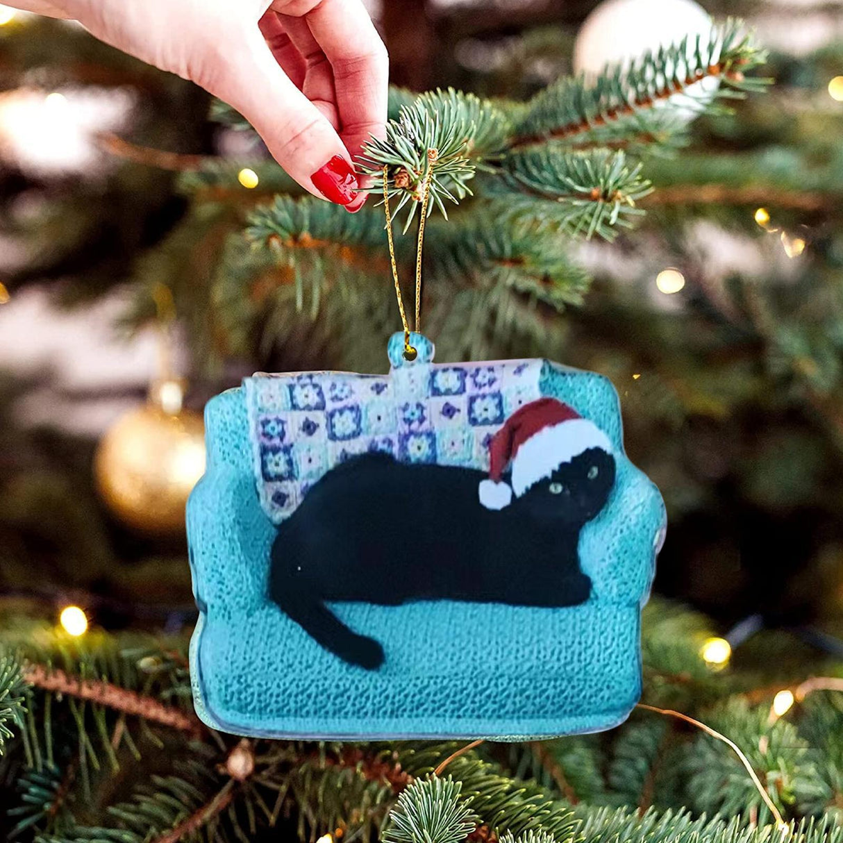 Xmas Cat Pendant Tree Hanging Ornaments