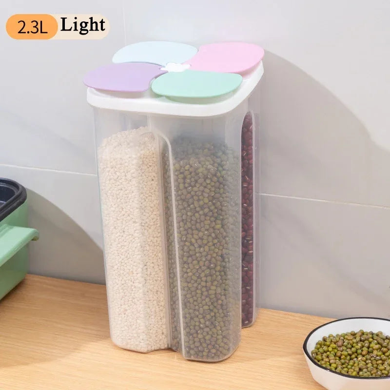 4 Grids Sealed Plastic Storage Container