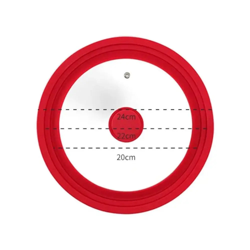 Universal Round Tempered Glass Lid With Silicone Rim