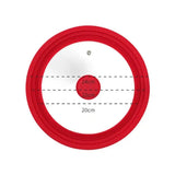 Universal Round Tempered Glass Lid With Silicone Rim