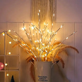 1 PC Battery Operated 20 LED  White Birch Branch Lights