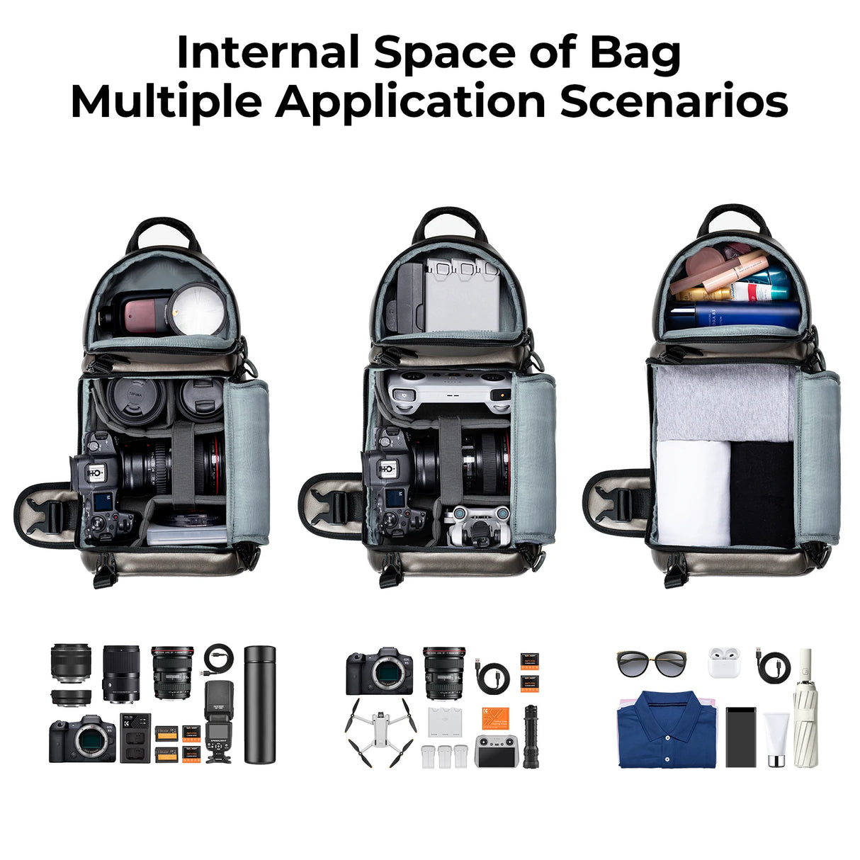K&F Concept Waterproof 10L DSLR/SLR Sling Camera Backpack