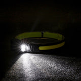 USB Rechargeable LED Head Lamp with built-in 1200mah battery .