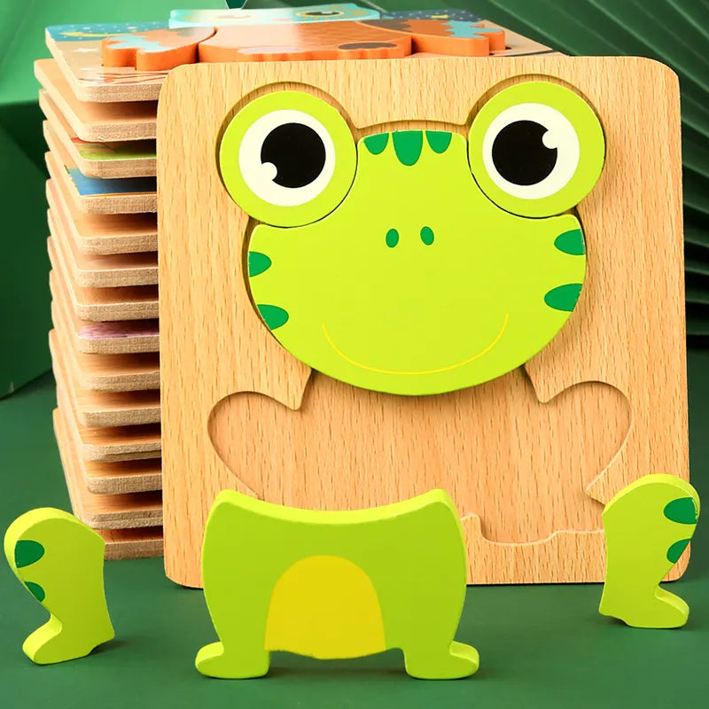 Children's 3D Wooden Educational Puzzles.