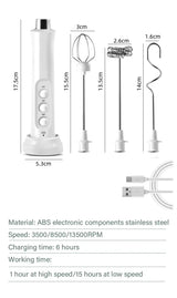3 In 1 High Speed USB Rechargeable Milk Frother