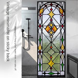 Electrostatic Vintage Stained Glass Window Sticker