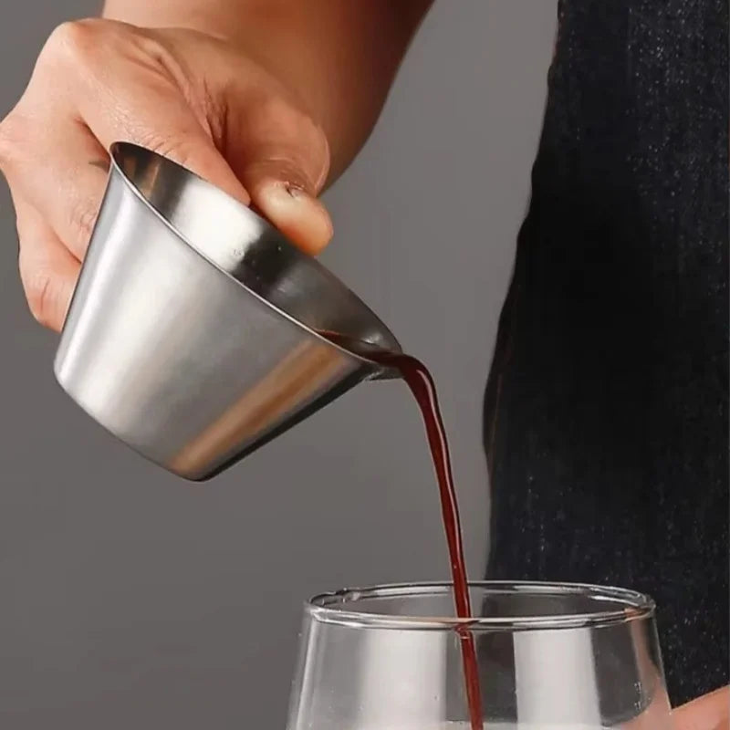 Stainless Steel with Measurement Espresso Extraction Cup