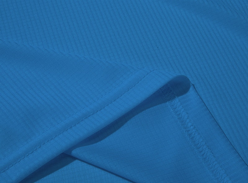 Men's multicolor short sleeve gym shirts. Quick drying, breathable sportswear