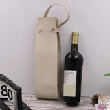 PU Leather Double Layer Reusable Wine Bag
