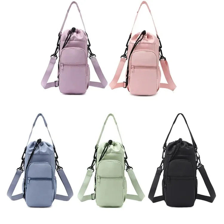 Women And Men's Oxford Lightweight Waterproof Crossbody Water Bottle And Phone Bag