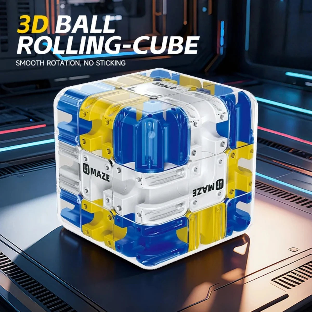 3D Ball Rolling Maze Puzzle Cube For Children Or Adults