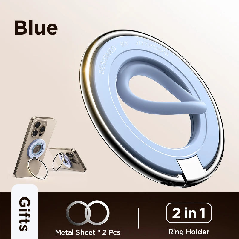 Joyroom Silicone Magnetic Ring Phone Holder With Kickstand For iPhone 14 15 16 Pro Max