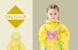 Children's Cartoon Raincoat With Backpack Space