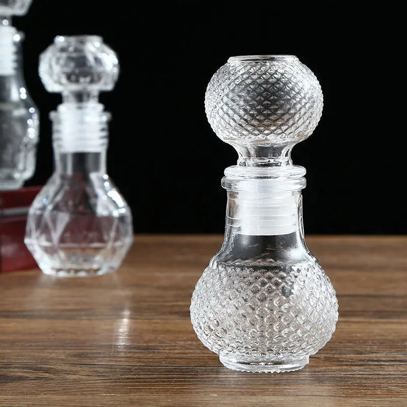 50ML mini style lead-free wine glass decanter with Airtight stopper.